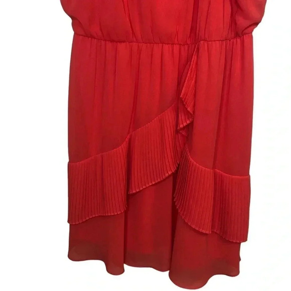 BCX Ruffled Chiffon Blouson Dress Size Large - Picture 5 of 11